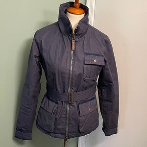 Women's Navy Riding Jacket with Belt